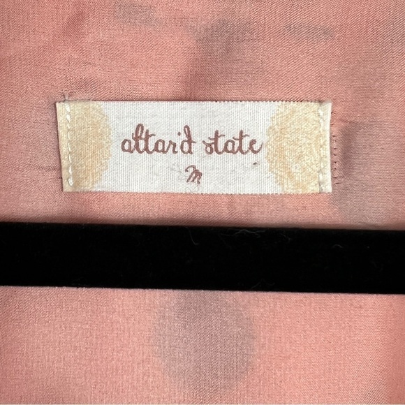 Altar'd State peach with blue polka dots halter Lined mini dress Size M - Picture 8 of 8